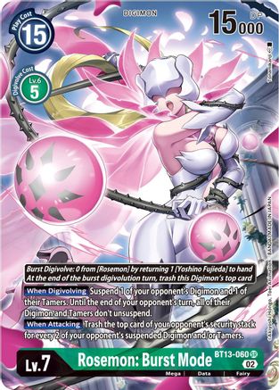 Rosemon: Burst Mode (Alternate Art) (BT13-060) - Versus Royal Knights Foil - Premium Digimon Single from Bandai - Just $8.84! Shop now at Game Crave Tournament Store
