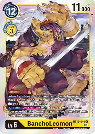 BanchoLeomon (BT13-044) - Versus Royal Knights Foil - Premium Digimon Single from Bandai - Just $0.25! Shop now at Game Crave Tournament Store