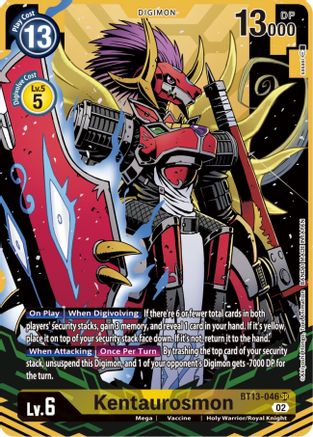 Kentaurosmon (Alternate Art) (BT13-046) - Versus Royal Knights Foil - Premium Digimon Single from Bandai - Just $9.12! Shop now at Game Crave Tournament Store
