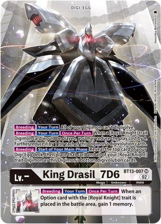 King Drasil_7D6 (Alternate Art) (BT13-007) - Versus Royal Knights Foil - Premium Digimon Single from Bandai - Just $13.99! Shop now at Game Crave Tournament Store
