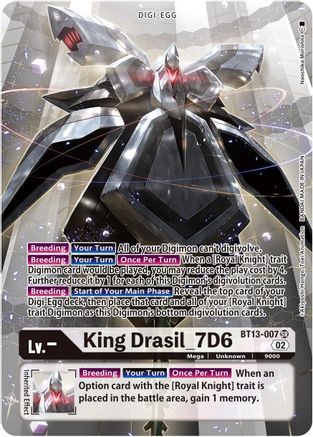 King Drasil_7D6 (Alternate Art) (BT13-007) - Versus Royal Knights Foil - Premium Digimon Single from Bandai - Just $21.57! Shop now at Game Crave Tournament Store