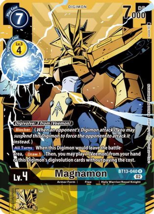 Magnamon (Alternate Art) (BT13-040) - Versus Royal Knights Foil - Premium Digimon Single from Bandai - Just $68.13! Shop now at Game Crave Tournament Store