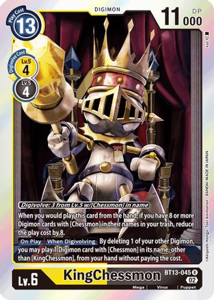 KingChessmon (BT13-045) - Versus Royal Knights Foil - Premium Digimon Single from Bandai - Just $0.25! Shop now at Game Crave Tournament Store
