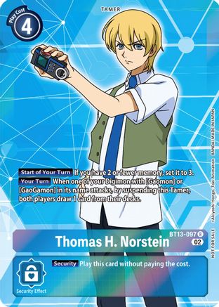 Thomas H. Norstein (Box Topper) (BT13-097) - Versus Royal Knights Foil - Premium Digimon Single from Bandai - Just $0.42! Shop now at Game Crave Tournament Store