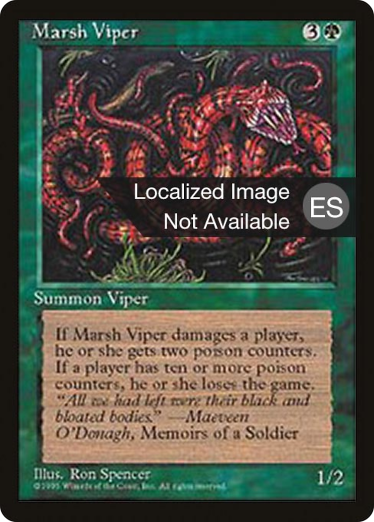 Marsh Viper (4BB-263) - Fourth Edition Foreign Black Border - Premium MTG Single from Wizards of the Coast - Just $0.48! Shop now at Game Crave Tournament Store