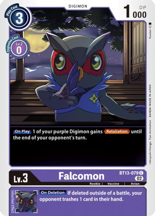 Falcomon (BT13-079) - Versus Royal Knights - Premium Digimon Single from Bandai - Just $0.25! Shop now at Game Crave Tournament Store