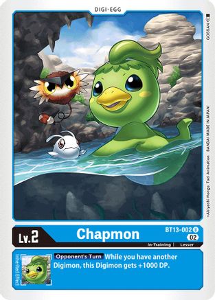 Chapmon (BT13-002) - Versus Royal Knights - Premium Digimon Single from Bandai - Just $0.25! Shop now at Game Crave Tournament Store