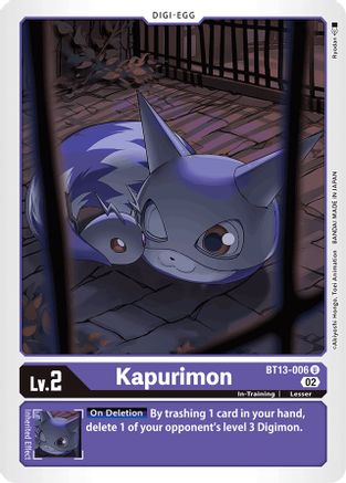 Kapurimon (BT13-006) - Versus Royal Knights - Premium Digimon Single from Bandai - Just $0.25! Shop now at Game Crave Tournament Store
