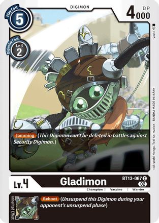 Gladimon (BT13-067) - Versus Royal Knights - Premium Digimon Single from Bandai - Just $0.25! Shop now at Game Crave Tournament Store
