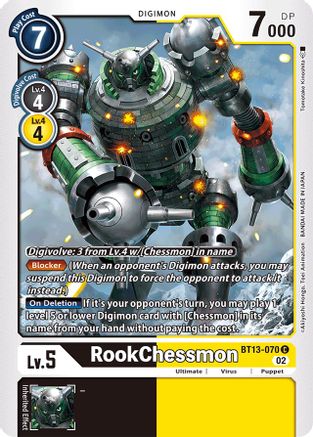 RookChessmon (BT13-070) - Versus Royal Knights - Premium Digimon Single from Bandai - Just $0.25! Shop now at Game Crave Tournament Store