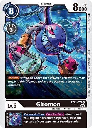 Giromon (BT13-071) - Versus Royal Knights - Premium Digimon Single from Bandai - Just $0.08! Shop now at Game Crave Tournament Store