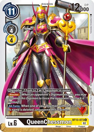 QueenChessmon (BT13-073) - Versus Royal Knights - Premium Digimon Single from Bandai - Just $0.25! Shop now at Game Crave Tournament Store