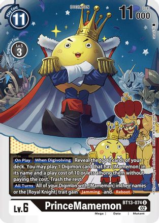 PrinceMamemon (BT13-074) - Versus Royal Knights - Premium Digimon Single from Bandai - Just $0.25! Shop now at Game Crave Tournament Store
