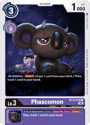 Phascomon (BT13-078) - Versus Royal Knights - Premium Digimon Single from Bandai - Just $0.25! Shop now at Game Crave Tournament Store