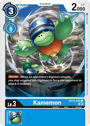 Kamemon (BT13-022) - Versus Royal Knights - Premium Digimon Single from Bandai - Just $0.25! Shop now at Game Crave Tournament Store