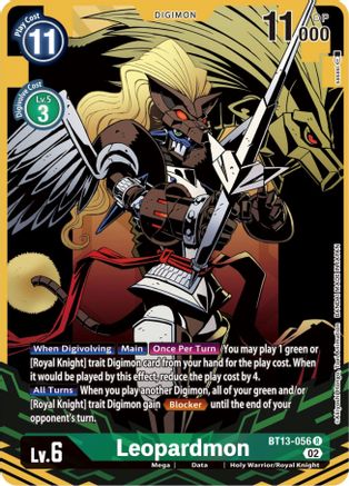 Leopardmon (Alternate Art) (BT13-056) - Versus Royal Knights Foil - Premium Digimon Single from Bandai - Just $23.65! Shop now at Game Crave Tournament Store