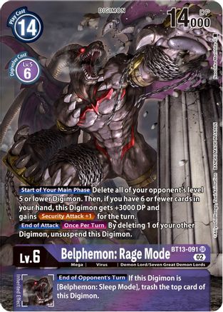 Belphemon: Rage Mode (Alternate Art) (BT13-091) - Versus Royal Knights Foil - Premium Digimon Single from Bandai - Just $14.17! Shop now at Game Crave Tournament Store