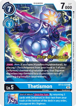 Thetismon (BT13-028) - Versus Royal Knights Pre-Release Cards Foil - Premium Digimon Single from Bandai - Just $6.45! Shop now at Game Crave Tournament Store