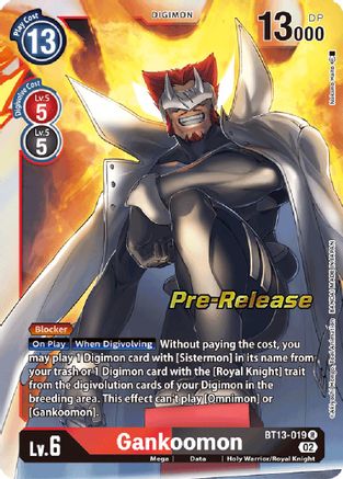 Gankoomon (BT13-019) - Versus Royal Knights Pre-Release Cards Foil - Premium Digimon Single from Bandai - Just $0.14! Shop now at Game Crave Tournament Store