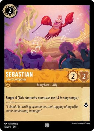Sebastian - Court Composer (19/204) - The First Chapter - Premium Lorcana Single from Disney - Just $0.08! Shop now at Game Crave Tournament Store