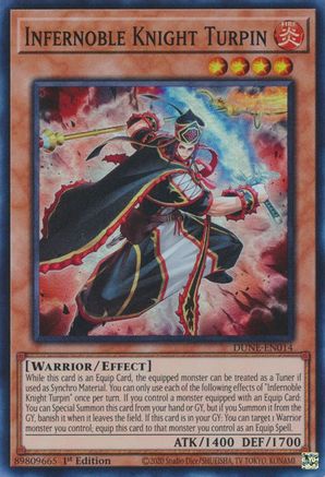 Infernoble Knight Turpin (DUNE-EN014) - Duelist Nexus 1st Edition - Premium Yugioh Single from Konami - Just $0.25! Shop now at Game Crave Tournament Store