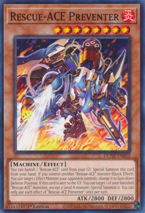 Rescue-ACE Preventer (DUNE-EN022) - Duelist Nexus 1st Edition - Premium Yugioh Single from Konami - Just $0.25! Shop now at Game Crave Tournament Store