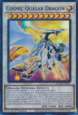 Cosmic Quasar Dragon (DUNE-EN037) - Duelist Nexus 1st Edition - Premium Yugioh Single from Konami - Just $0.56! Shop now at Game Crave Tournament Store