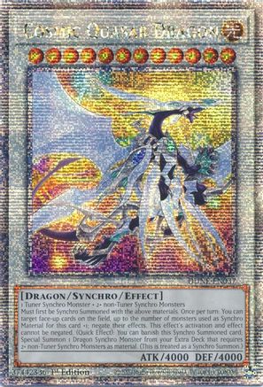 Cosmic Quasar Dragon (Quarter Century Secret Rare) (DUNE-EN037) - Duelist Nexus 1st Edition - Premium Yugioh Single from Konami - Just $22.41! Shop now at Game Crave Tournament Store