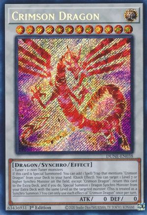 Crimson Dragon (DUNE-EN038) - Duelist Nexus 1st Edition - Premium Yugioh Single from Konami - Just $4.88! Shop now at Game Crave Tournament Store
