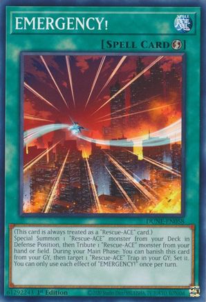 EMERGENCY! (DUNE-EN058) - Duelist Nexus 1st Edition - Premium Yugioh Single from Konami - Just $0.25! Shop now at Game Crave Tournament Store