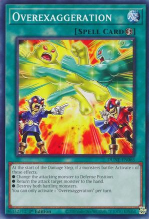 Overexaggeration (DUNE-EN065) - Duelist Nexus 1st Edition - Premium Yugioh Single from Konami - Just $0.25! Shop now at Game Crave Tournament Store