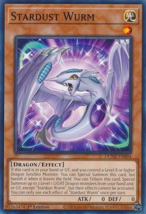 Stardust Wurm (DUNE-EN094) - Duelist Nexus 1st Edition - Premium Yugioh Single from Konami - Just $0.25! Shop now at Game Crave Tournament Store