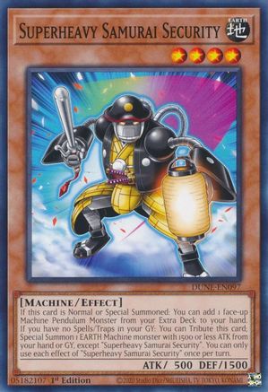 Superheavy Samurai Security (DUNE-EN097) - Duelist Nexus 1st Edition - Premium Yugioh Single from Konami - Just $0.25! Shop now at Game Crave Tournament Store