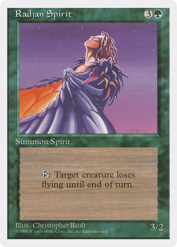 Radjan Spirit (4ED-266) - Fourth Edition - Premium MTG Single from Wizards of the Coast - Just $0.08! Shop now at Game Crave Tournament Store