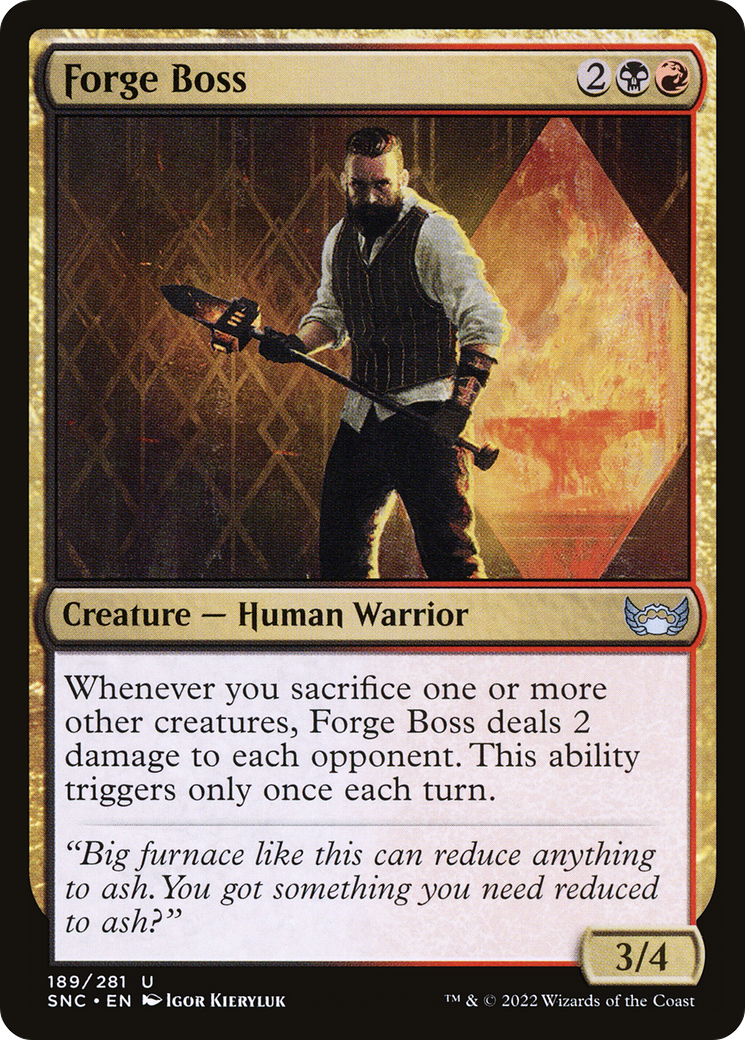 Forge Boss (SNC-189) - Streets of New Capenna - Premium MTG Single from Wizards of the Coast - Just $0.08! Shop now at Game Crave Tournament Store