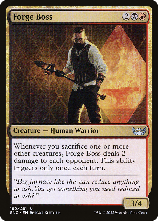 Forge Boss (SNC-189) - Streets of New Capenna - Premium MTG Single from Wizards of the Coast - Just $0.08! Shop now at Game Crave Tournament Store