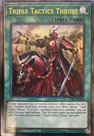 Triple Tactics Thrust (UTR) (OP22-EN003) - OTS Tournament Pack 22 Unlimited - Premium Yugioh Single from Konami - Just $9.26! Shop now at Game Crave Tournament Store