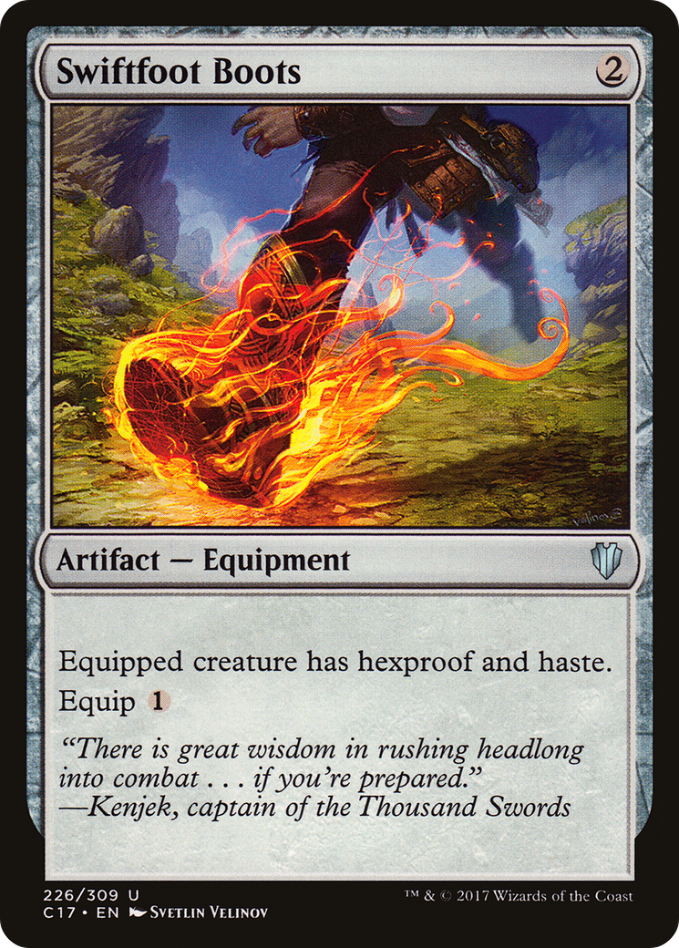 Swiftfoot Boots (C17-226) - Commander 2017 - Premium MTG Single from Wizards of the Coast - Just $1.13! Shop now at Game Crave Tournament Store