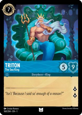 Triton - The Sea King (160/204) - The First Chapter - Premium Lorcana Single from Disney - Just $0.08! Shop now at Game Crave Tournament Store