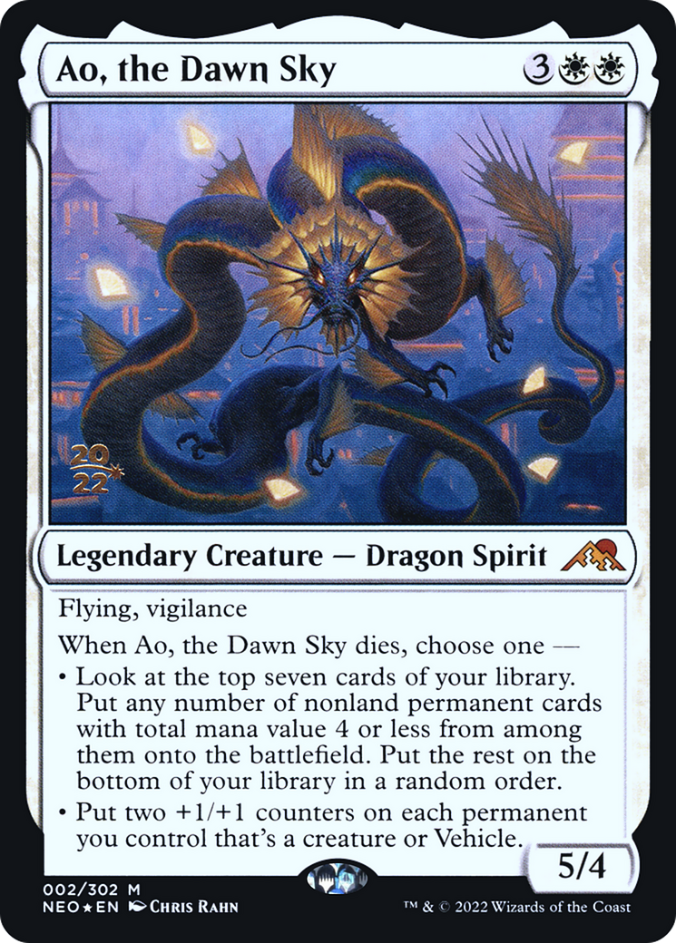 Ao, the Dawn Sky (PNEO-02S) - Kamigawa: Neon Dynasty Promos Foil - Premium MTG Single from Wizards of the Coast - Just $2.10! Shop now at Game Crave Tournament Store