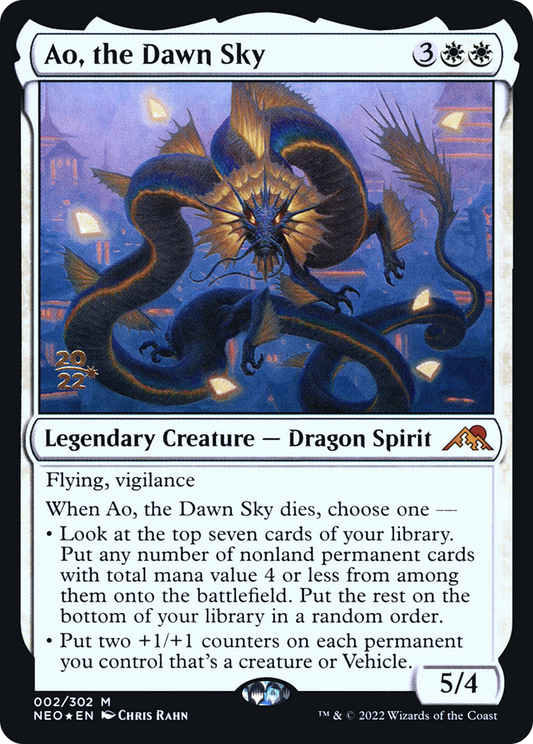 Ao, the Dawn Sky (PNEO-02S) - Kamigawa: Neon Dynasty Promos Foil - Premium MTG Single from Wizards of the Coast - Just $2.10! Shop now at Game Crave Tournament Store