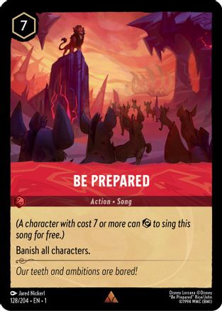 Be Prepared (128/204) - The First Chapter Cold Foil - Premium Lorcana Single from Disney - Just $5.74! Shop now at Game Crave Tournament Store
