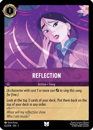 Reflection (65/204) - The First Chapter - Premium Lorcana Single from Disney - Just $0.08! Shop now at Game Crave Tournament Store