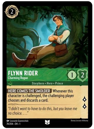 Flynn Rider - Charming Rogue (74/204) - The First Chapter Cold Foil - Premium Lorcana Single from Disney - Just $0.35! Shop now at Game Crave Tournament Store