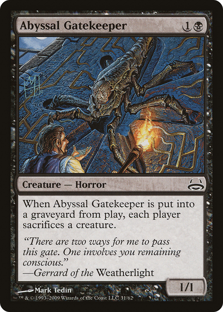 Abyssal Gatekeeper (DDC-031) - Duel Decks: Divine vs. Demonic - Premium MTG Single from Wizards of the Coast - Just $0.94! Shop now at Game Crave Tournament Store