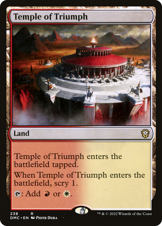 Temple of Triumph (DMC-238) - Dominaria United Commander - Premium MTG Single from Wizards of the Coast - Just $0.08! Shop now at Game Crave Tournament Store