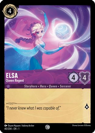 Elsa - Queen Regent (40/204) - The First Chapter - Premium Lorcana Single from Disney - Just $0.08! Shop now at Game Crave Tournament Store