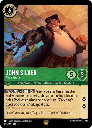 John Silver - Alien Pirate (82/204) - The First Chapter - Premium Lorcana Single from Disney - Just $0.52! Shop now at Game Crave Tournament Store