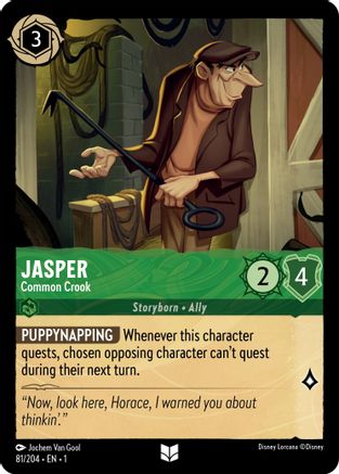 Jasper - Common Crook (81/204) - The First Chapter - Premium Lorcana Single from Disney - Just $0.08! Shop now at Game Crave Tournament Store