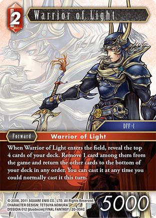 Warrior of Light (DAWN OF HEROES) Foil - Premium Final Fantasy Single from Dawn of Heroes - Just $0.59! Shop now at Game Crave Tournament Store